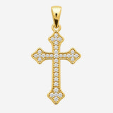 Pendentif Cruzi - Croix Gothique Plaqué Or