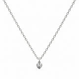 Pendentif Coeur Zirconium Argent