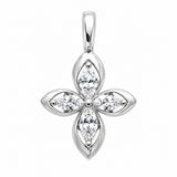 Pendentif Fleur 4 Pétales Argent
