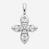 Pendentif Fleur 4 Pétales Argent