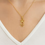 Collier Loumi - Hibou Chouette Plaqué Or