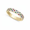 Bague Azelya - Anneau d'Eternité Multicolore Or