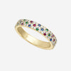 Bague Azelya - Anneau d'Eternité Multicolore Or