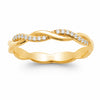 Bague Yldie - Torsadée Tressée Plaqué Or