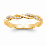 Bague Yldie - Torsadée Tressée Plaqué Or