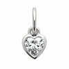Pendentif Coeur Zirconium Argent