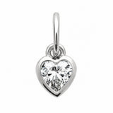 Pendentif Coeur Zirconium Argent