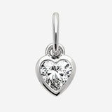 Pendentif Coeur Zirconium Argent