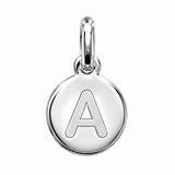 Pendentif Rond Initiale au choix Argent 925