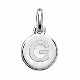 Pendentif Rond Initiale au choix Argent 925