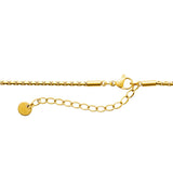 Collier Hawa - Feuille Tropicale Acier Doré