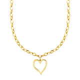 Collier Louvy - Coeur Déformé Acier Inoxydabe