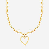 Collier Louvy - Coeur Déformé Acier Inoxydabe