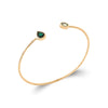 Bracelet Mali - Jonc Poire Plaqué Or Vert