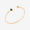 Bracelet Mali - Jonc Poire Plaqué Or Vert