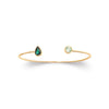 Bracelet Mali - Jonc Poire Plaqué Or Vert