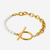 Bracelet Zina - Acier Inoxydable Perle Blanche