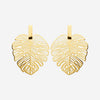 Boucle d'Oreille Palmy - Feuille de Palmier Acier Doré