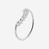 Bague Anize - Vague Scintillante Courbe Argent Zircon