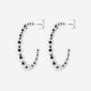 Boucles d'Oreilles Ness - Creoles Perlées Acier Inoxydable