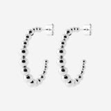 Boucles d'Oreilles Ness - Creoles Perlées Acier Inoxydable