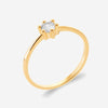 Bague Reny - Solitaire Fine Plaqué or