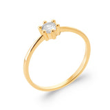 Bague Reny - Solitaire Fine Plaqué or