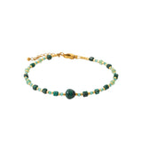 Bracelet Aïsha - Malachite Véritable Femme Acier