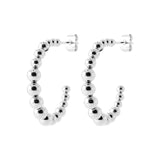 Boucles d'Oreilles Ness - Creoles Perlées Acier Inoxydable