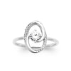 Bague Bale - Argent Ovale Femme Zircon