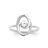 Bague Bale - Argent Ovale Femme Zircon
