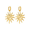 Boucle d'Oreille Suny - Soleil Acier Inoxydable Doré
