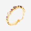 Bague Noy - Anneau Gouttes Rose Plaqué Or