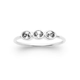 Bague Ashley - Femme 3 Pierres Argent
