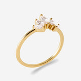 Bague Paulette - 5 Pétales Marquise Plaqué or