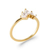 Bague Paulette - 5 Pétales Marquise Plaqué or