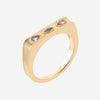 Bague Aliz - Signet Plaqué Or Pierres Gouttes