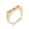 Bague Aliz - Signet Plaqué Or Pierres Gouttes