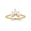 Bague Paulette - 5 Pétales Marquise Plaqué or