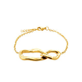 Bracelet Cazey - Cercles Entrelacés Acier Doré