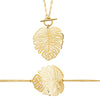 Collier Palmy - Pendentif Feuille de Palmier Acier