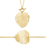 Collier Palmy - Pendentif Feuille de Palmier Acier