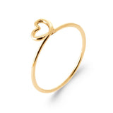 Bague Zoli - Coeur Fine Noué Plaqué or