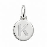 Pendentif Rond Initiale au choix Argent 925