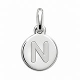 Pendentif Rond Initiale au choix Argent 925