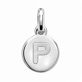 Pendentif Rond Initiale au choix Argent 925