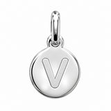 Pendentif Rond Initiale au choix Argent 925