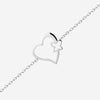 Bracelet Loly - Coeur Papillon Acier Argent