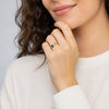 Bague Mali - Poire et Rond Plaqué Or Verte