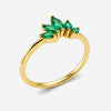 Bague Greeny - Pétales Vert Plaqué or